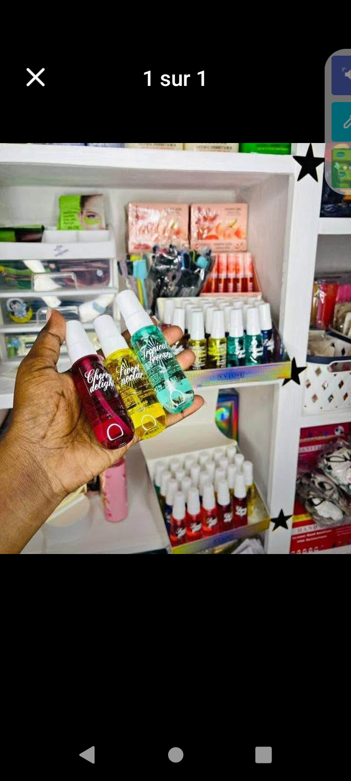 Parfum saveur sucrée disponible